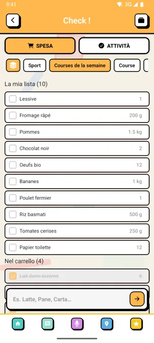 Schermata di Zoku: Check !, la lista della spesa condivisa da tutta la tribù
